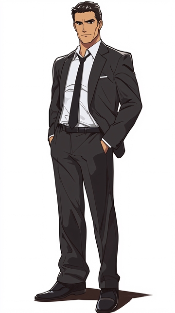 西装革履男人