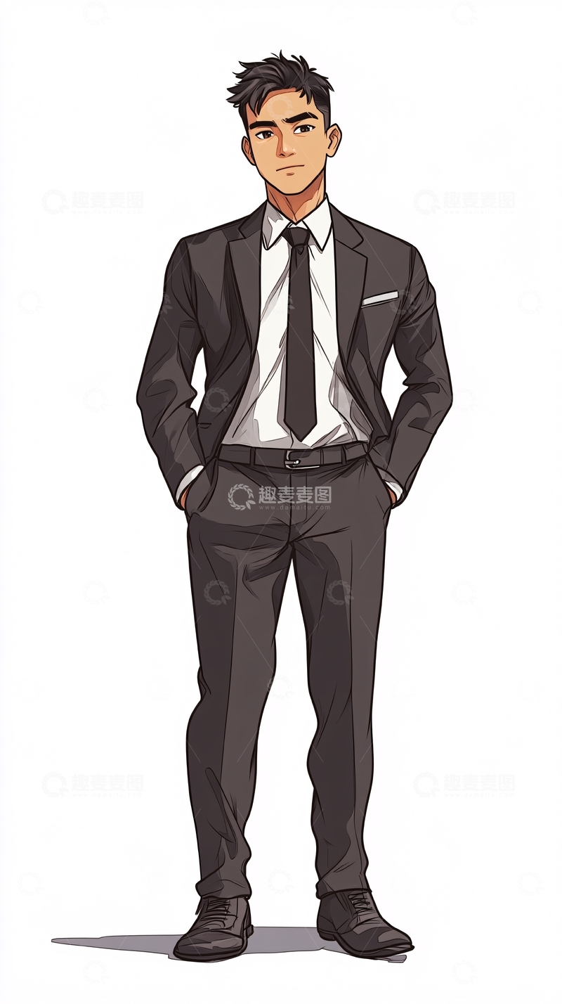 高清大图下载【趣麦麦图】西装男士