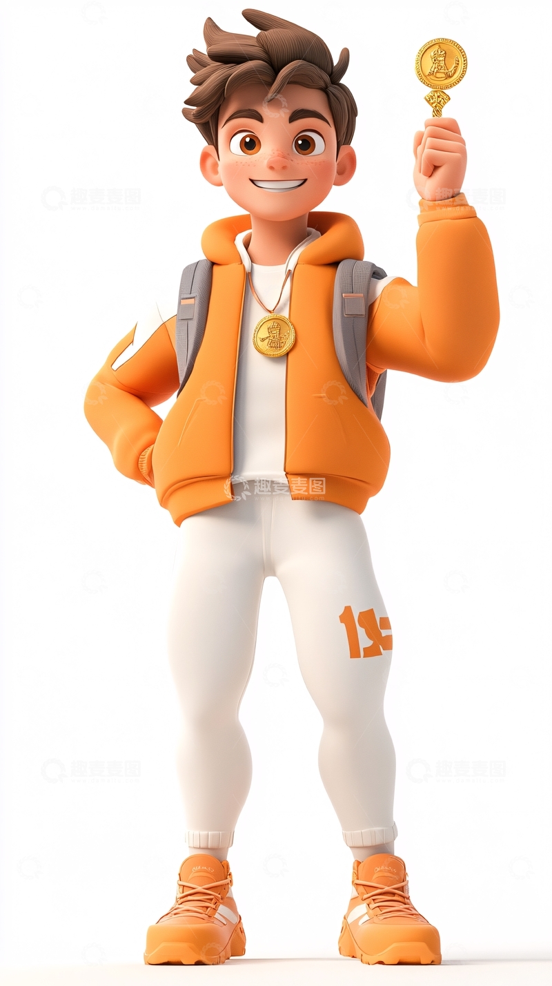 高清大图下载【趣麦麦图】卡通男孩