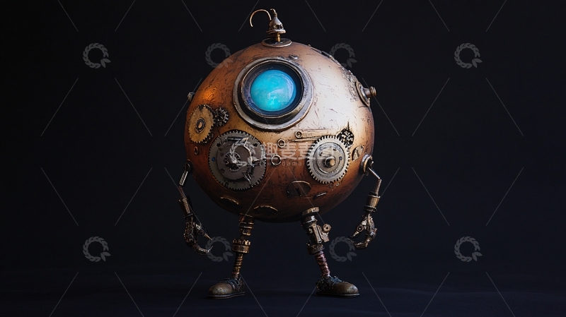 高清大图下载【趣麦麦图】蒸汽朋克机器人