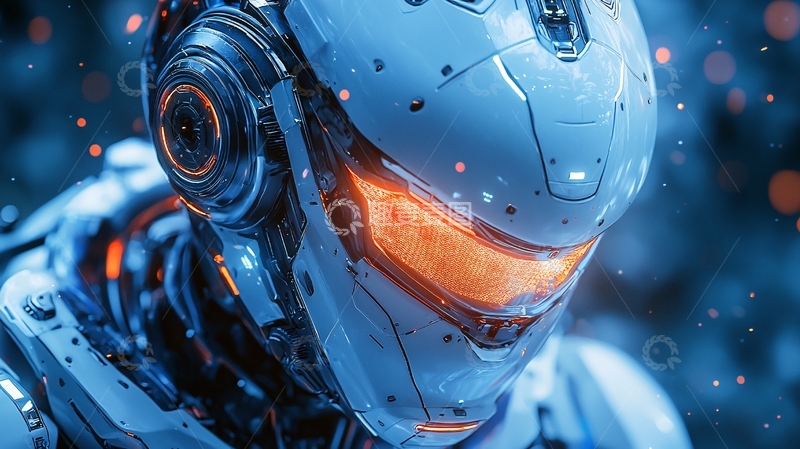 高清大图下载【趣麦麦图】未来科技感机器人头盔