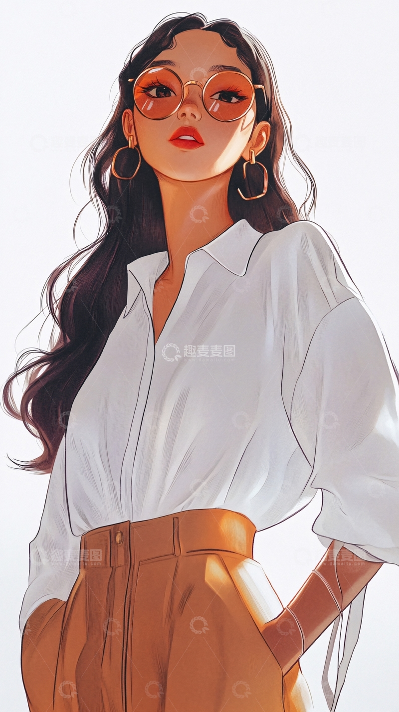 高清大图下载【趣麦麦图】时尚插画