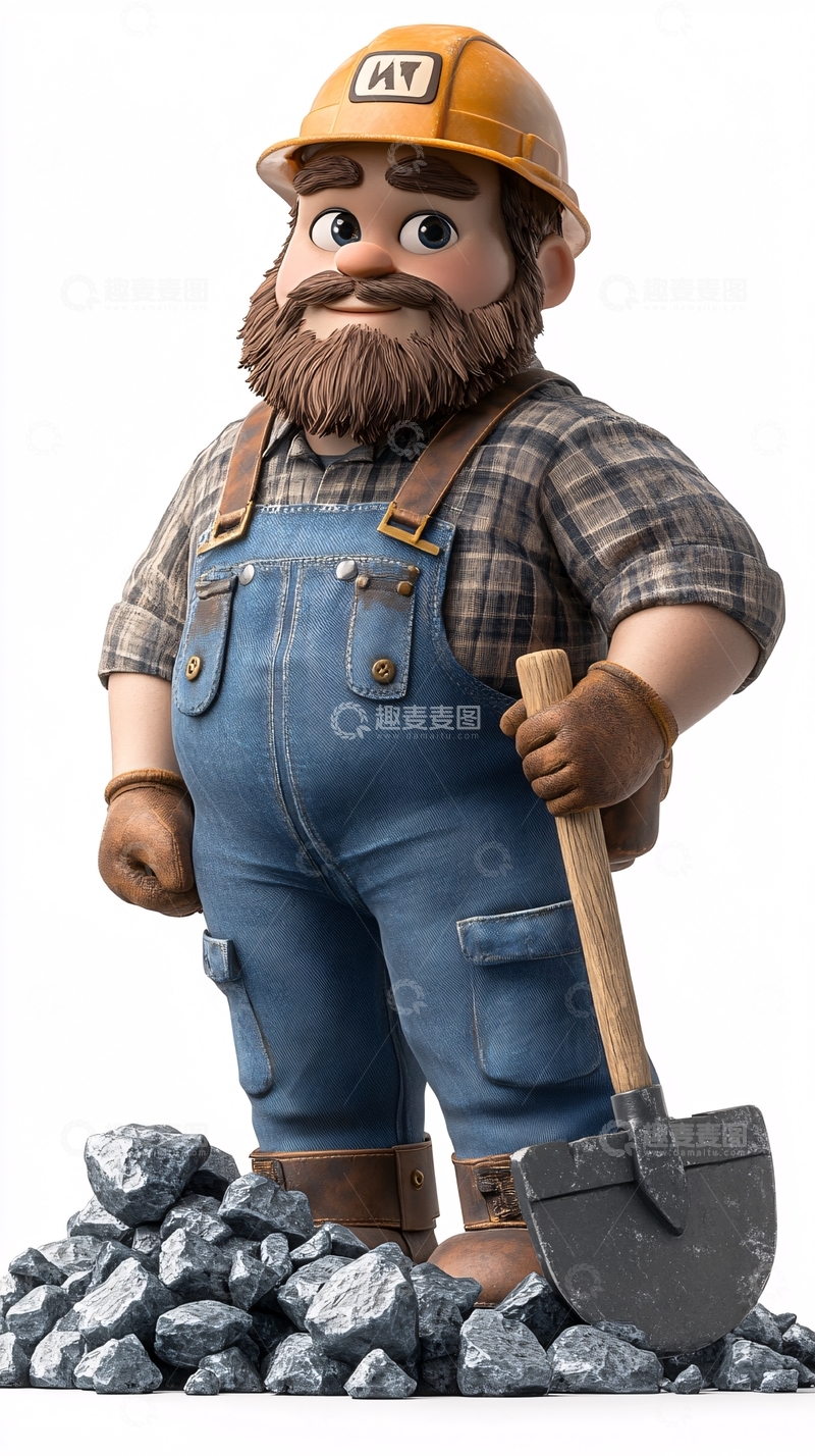 高清大图下载【趣麦麦图】卡通工人23