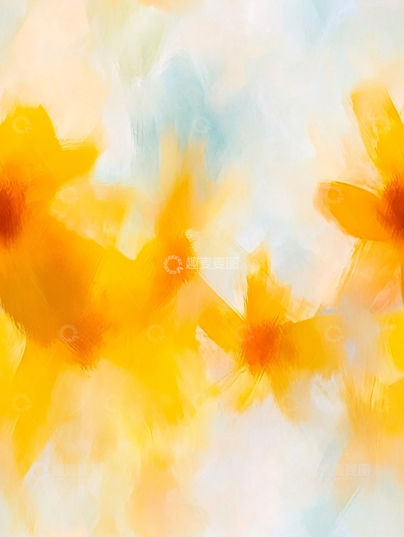 高清大图下载【趣麦麦图】水彩花朵