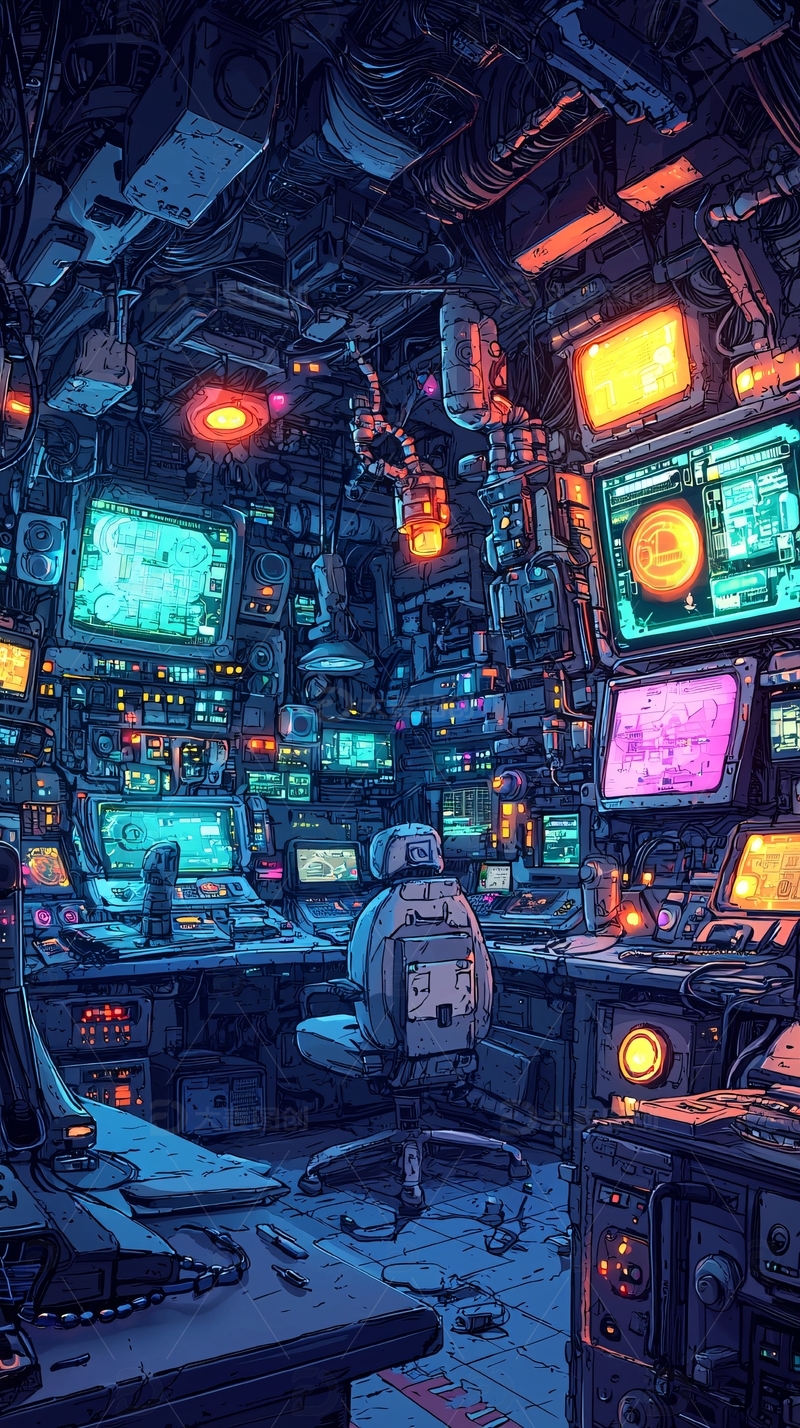 高清大图下载【趣麦麦图】控制室场景