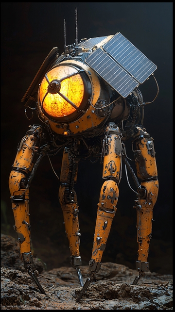 复古机械蜘蛛机器人