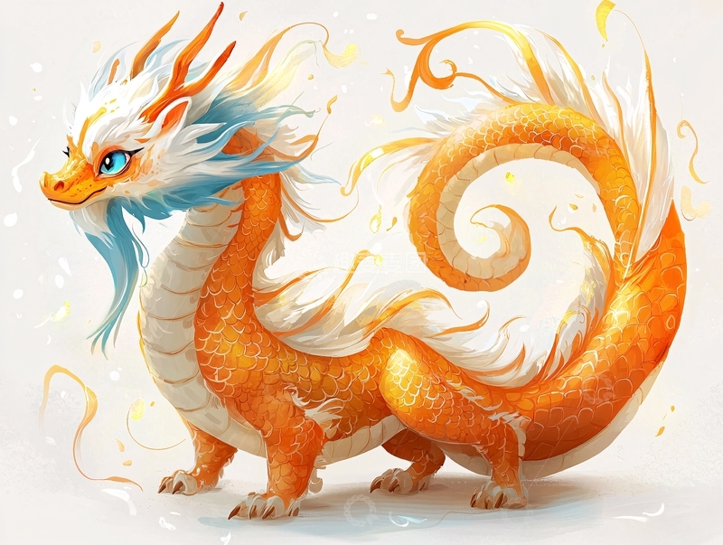 高清大图下载【趣麦麦图】卡通中国龙