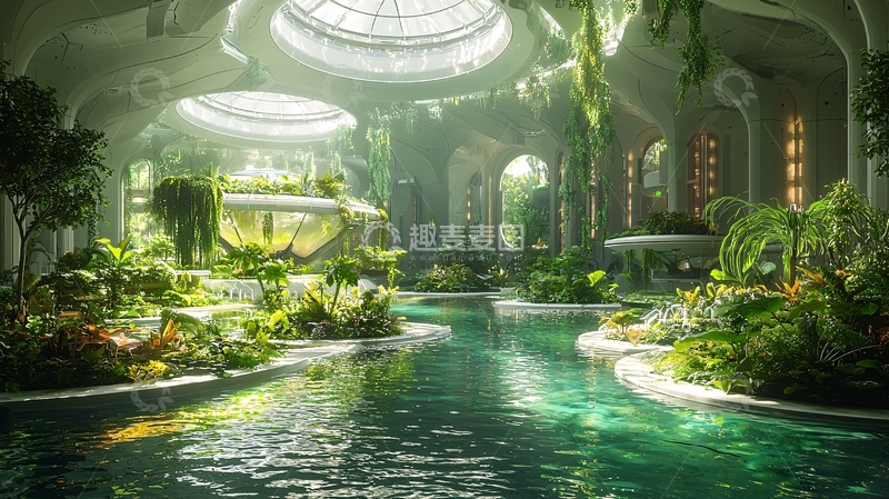 高清大图下载【趣麦麦图】废墟中的室内花园