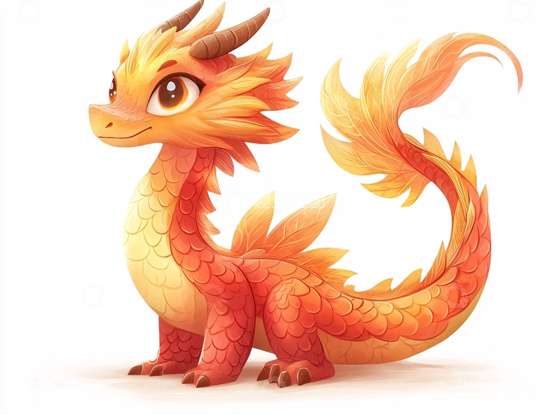 高清大图下载【趣麦麦图】可爱的小卡通火龙