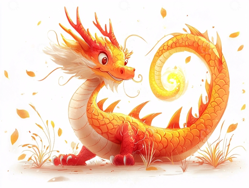 高清大图下载【趣麦麦图】萌系小黄龙