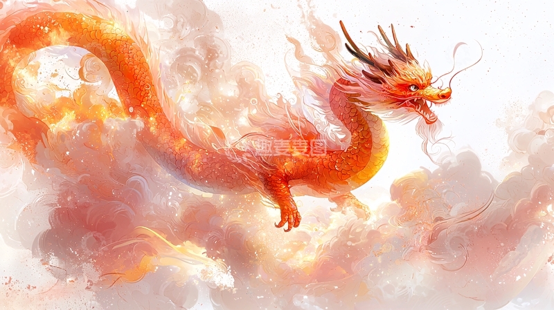 高清大图下载【趣麦麦图】火焰巨龙