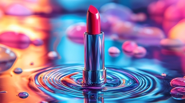 炫彩液体中的一支口红