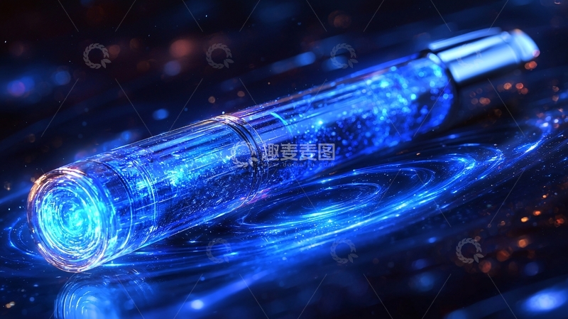 高清大图下载【趣麦麦图】蓝色能量瓶