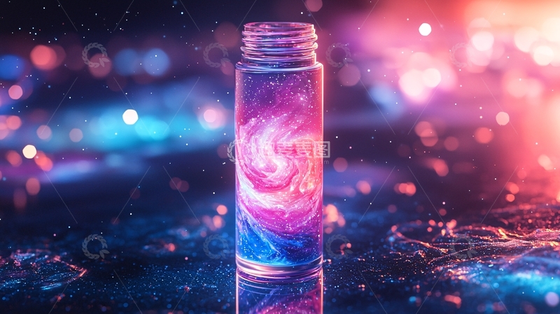 高清大图下载【趣麦麦图】瓶中宇宙星空
