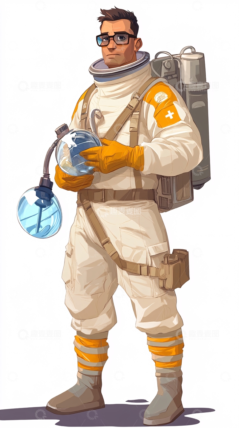 高清大图下载【趣麦麦图】卡通宇航员