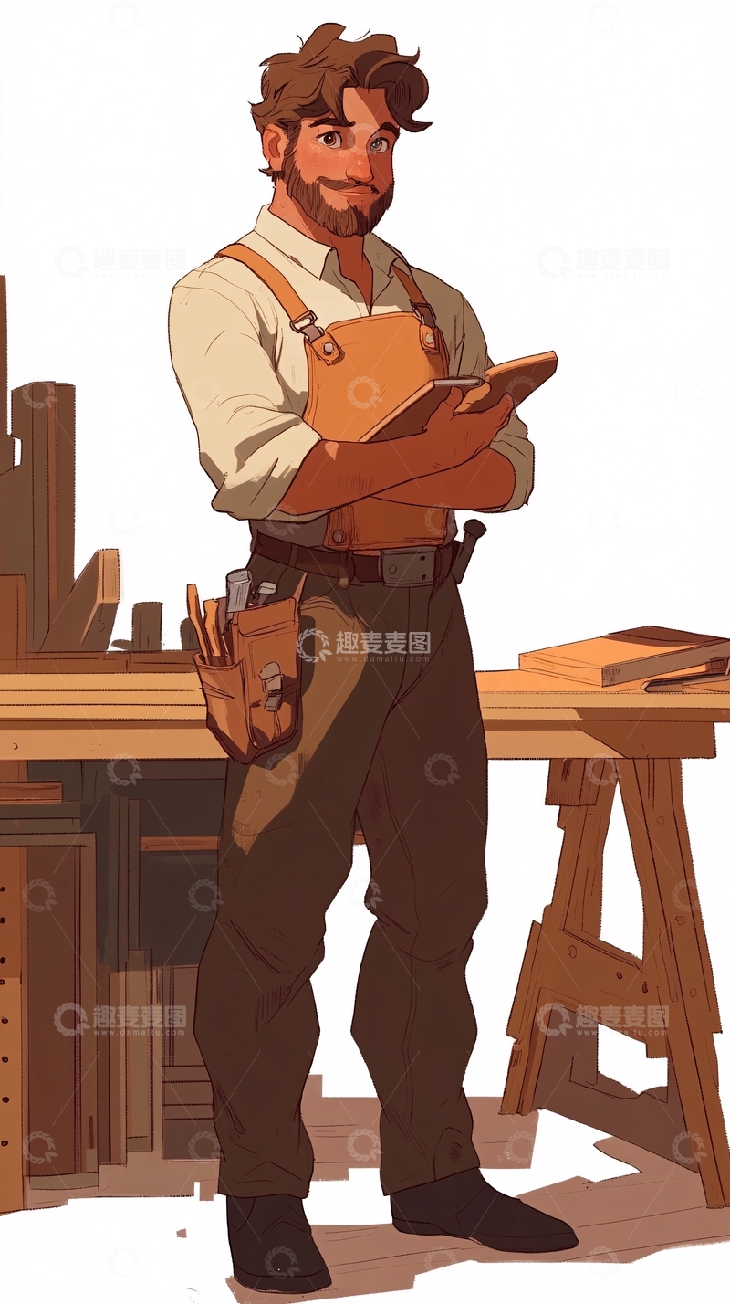 高清大图下载【趣麦麦图】木匠