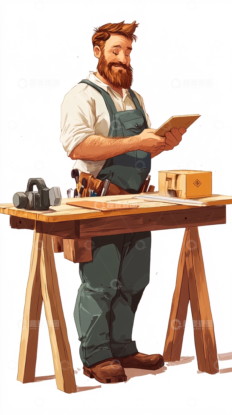 高清大图下载【趣麦麦图】木匠
