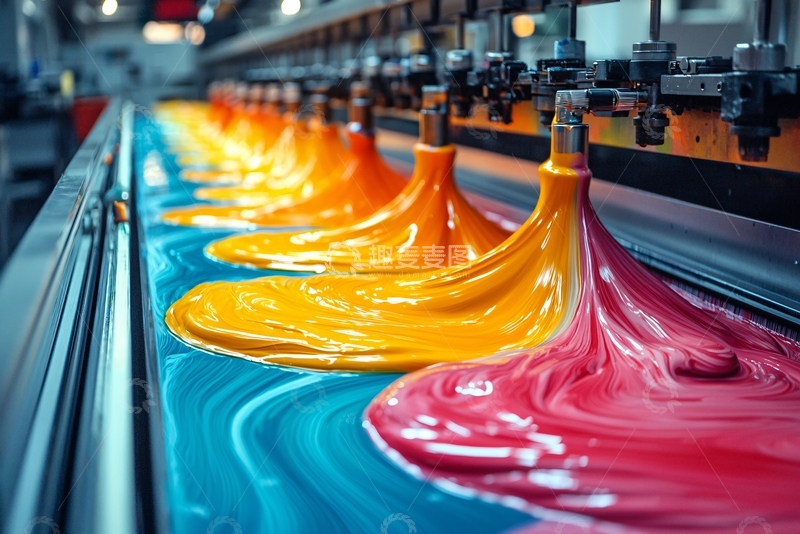 高清大图下载【趣麦麦图】彩色油墨印刷生产线