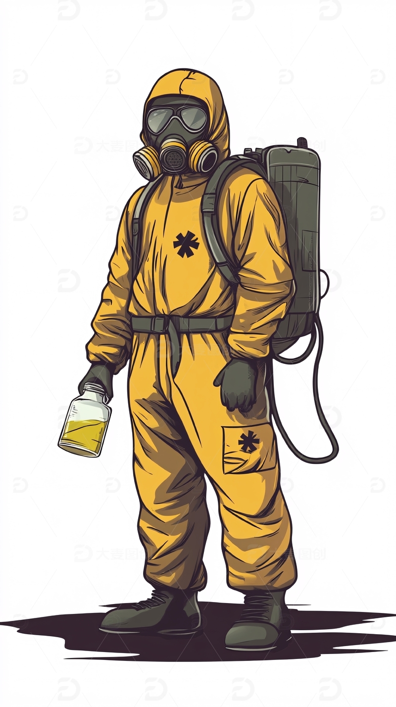 高清大图下载【趣麦麦图】防护服人员