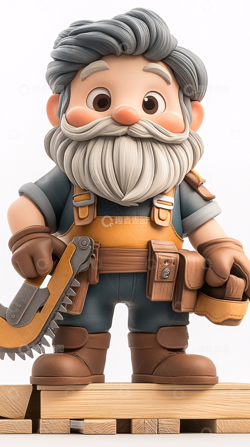 高清大图下载【趣麦麦图】卡通老爷爷