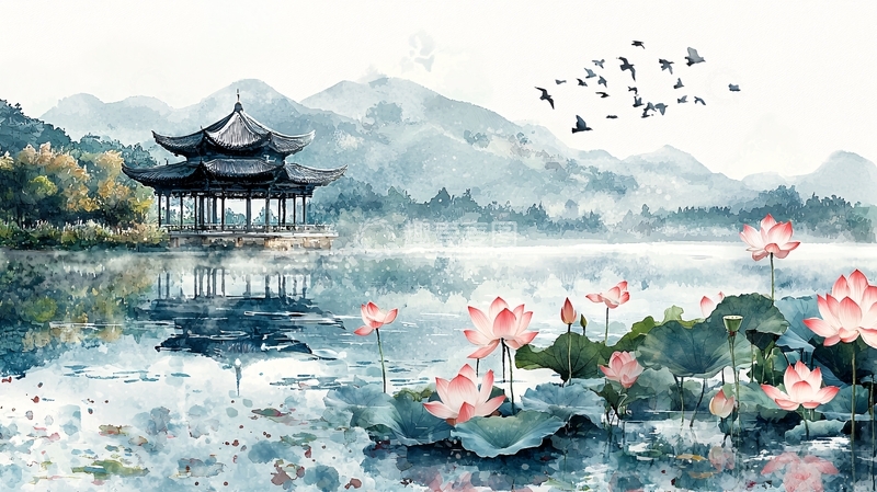 高清大图下载【趣麦麦图】中国风水墨山水画15