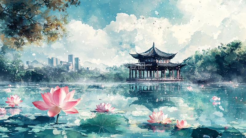 高清大图下载【趣麦麦图】水墨画风景