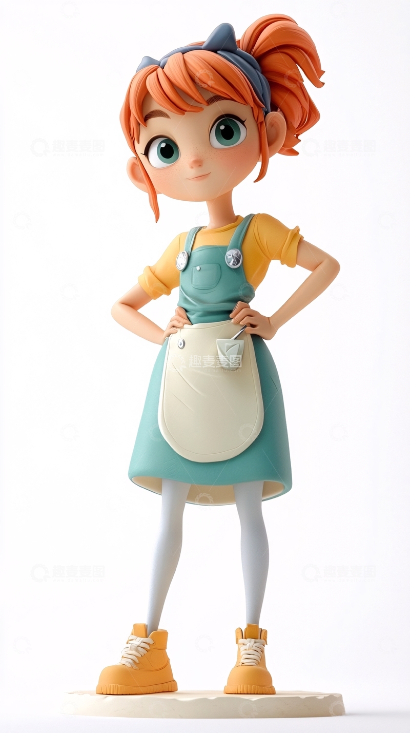 高清大图下载【趣麦麦图】可爱卡通女孩