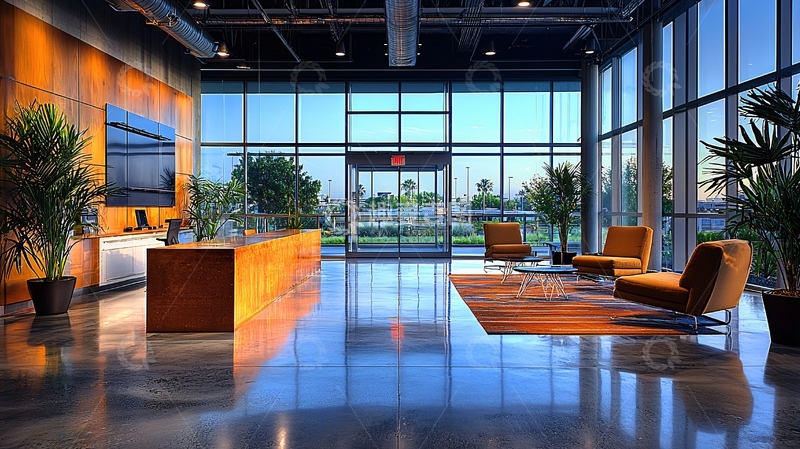 高清大图下载【趣麦麦图】现代化办公室大堂