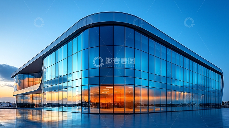 高清大图下载【趣麦麦图】现代化玻璃幕墙建筑