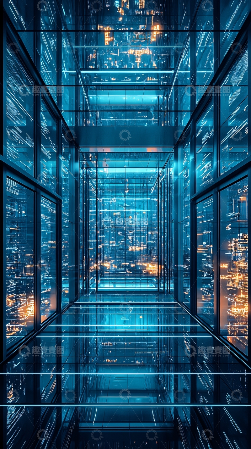 高清大图下载【趣麦麦图】数据中心走廊