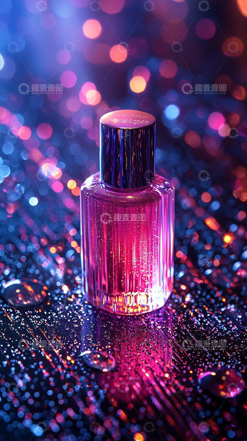 高清大图下载【趣麦麦图】紫色香水瓶