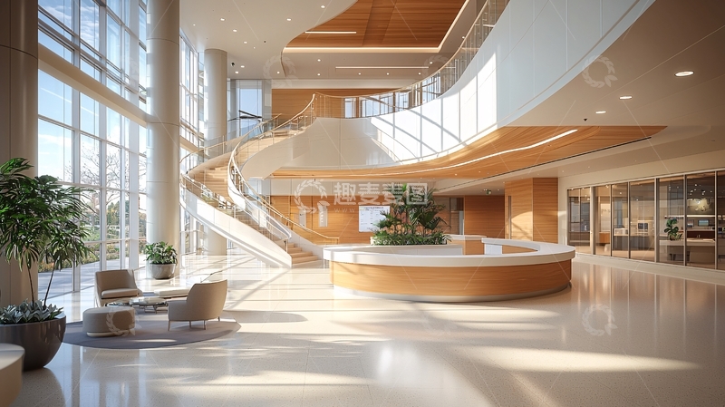 高清大图下载【趣麦麦图】现代化医院大堂设计