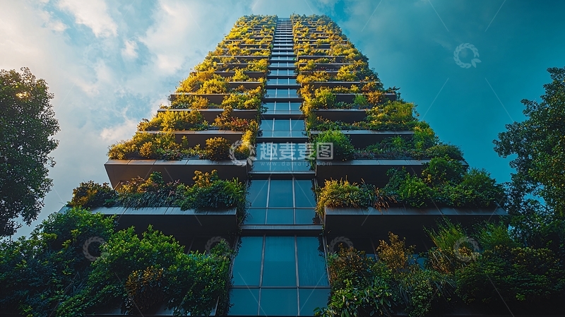 高清大图下载【趣麦麦图】绿色生态垂直建筑
