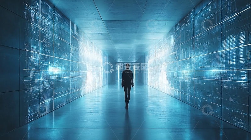 高清大图下载【趣麦麦图】数据走廊