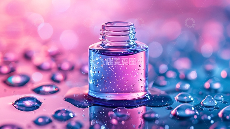 高清大图下载【趣麦麦图】梦幻色彩液体小瓶