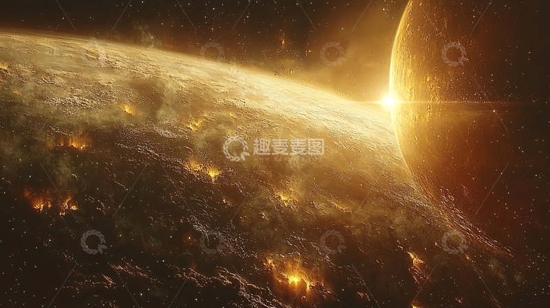高清大图下载【趣麦麦图】星球碰撞