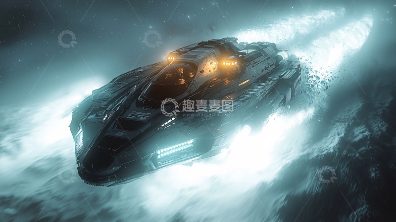 高清大图下载【趣麦麦图】宇宙飞船太空飞行