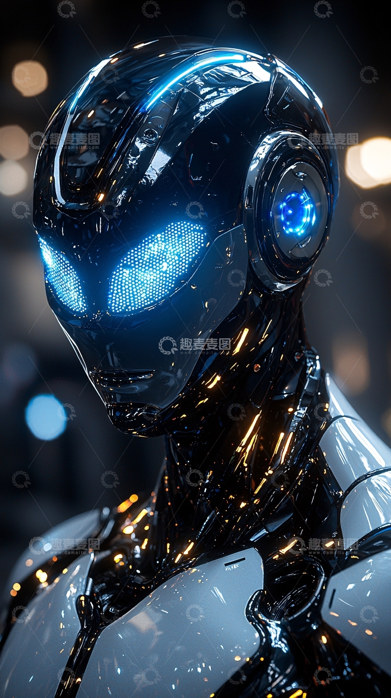 高清大图下载【趣麦麦图】未来科技感机器人
