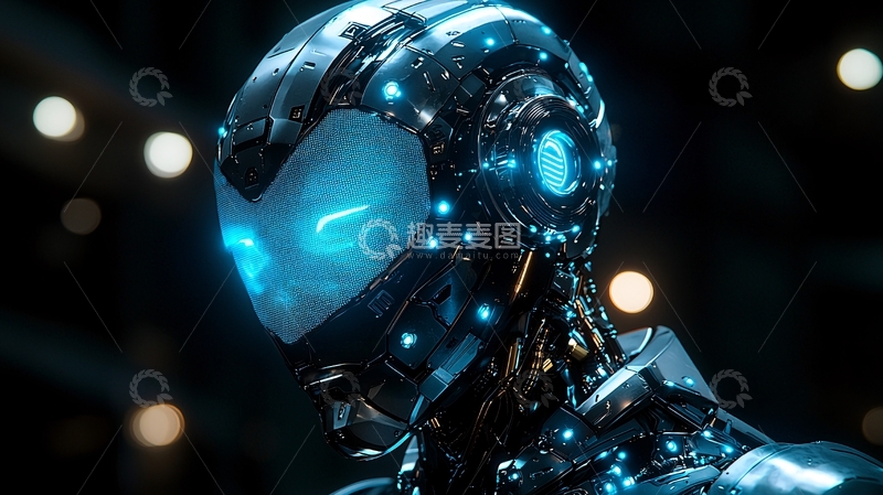 高清大图下载【趣麦麦图】未来科技感机器人
