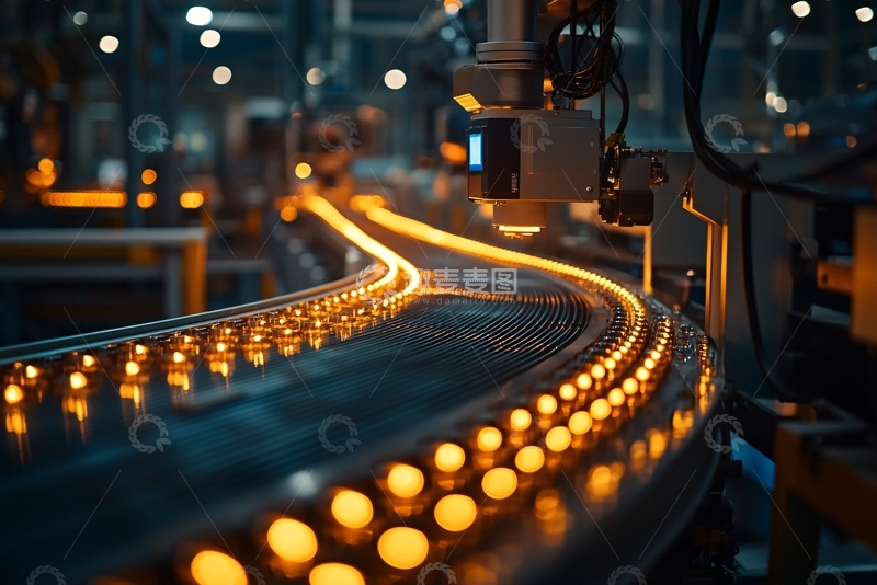 高清大图下载【趣麦麦图】工业传送带上的物料