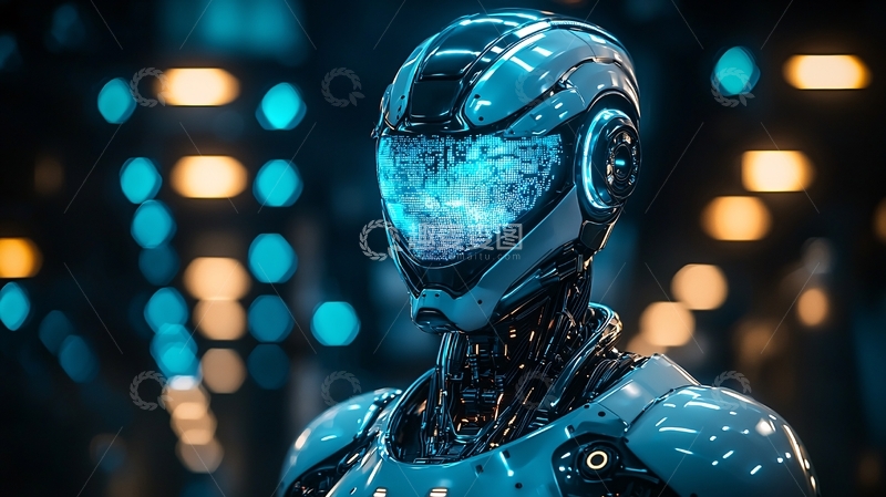 高清大图下载【趣麦麦图】未来科技感机器人