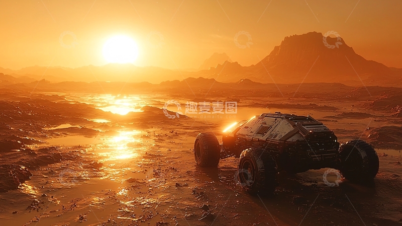 高清大图下载【趣麦麦图】火星日落