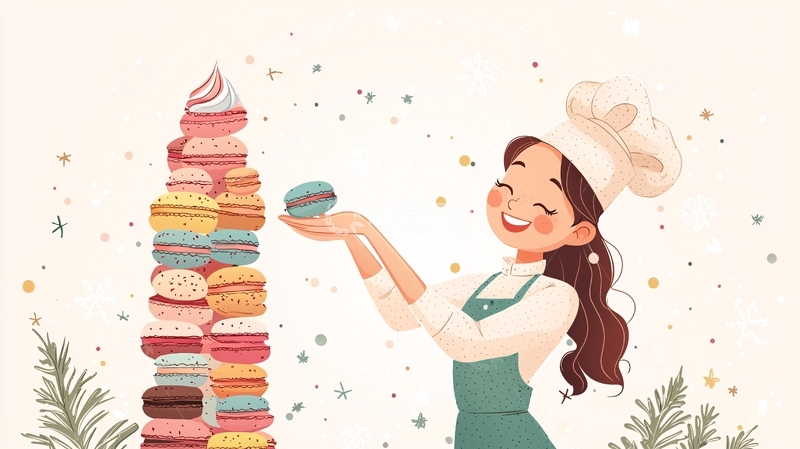 高清大图下载【趣麦麦图】马卡龙塔