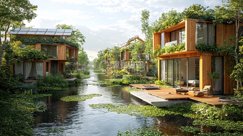 高清大图下载【趣麦麦图】绿色生态住宅区
