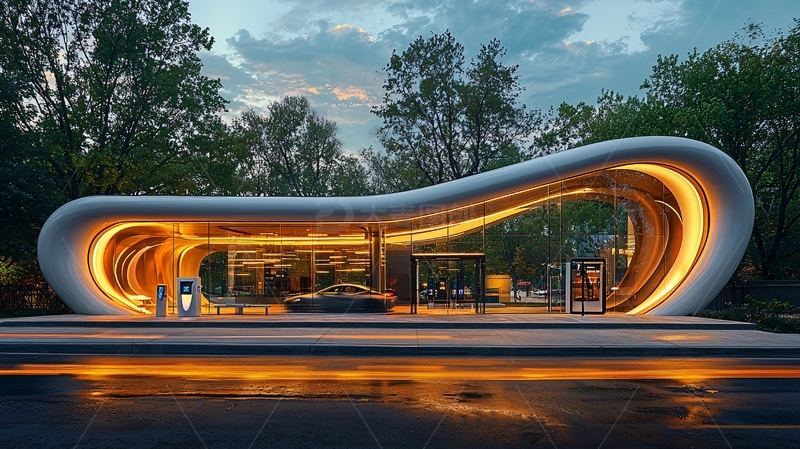 高清大图下载【趣麦麦图】流线型建筑