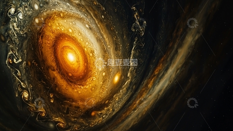 高清大图下载【趣麦麦图】旋转的星系中心