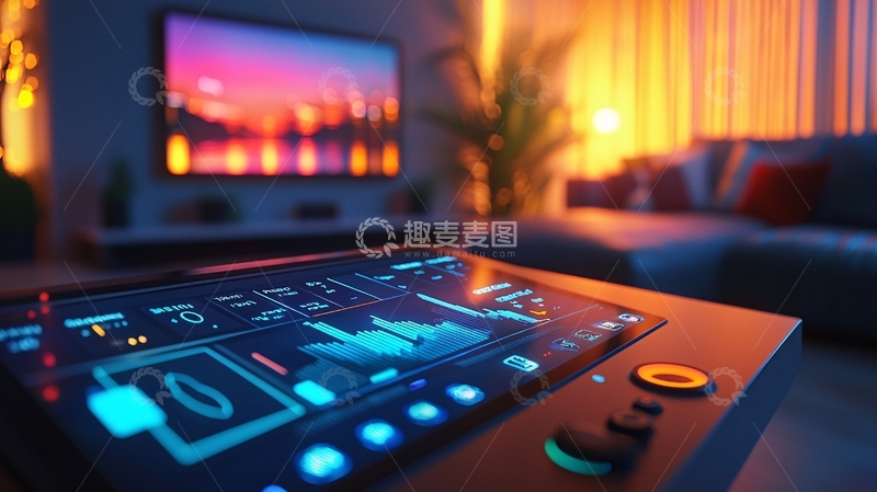 高清大图下载【趣麦麦图】智能家居控制面板