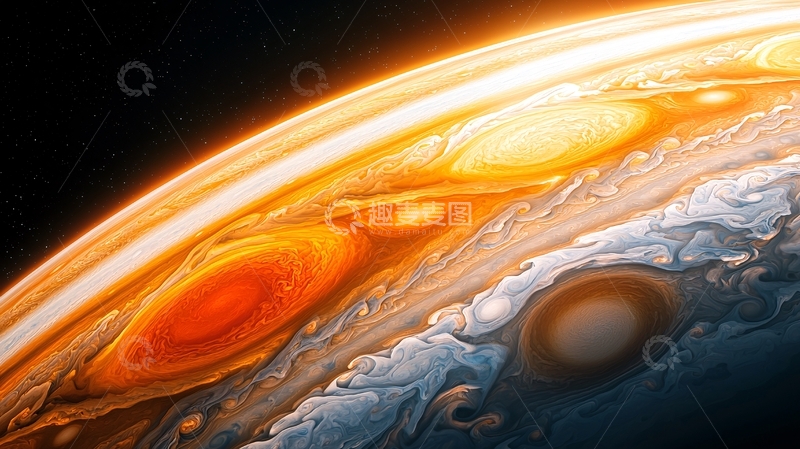 高清大图下载【趣麦麦图】木星大气层高清特写
