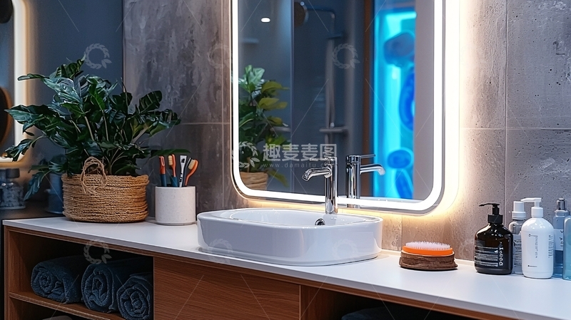 高清大图下载【趣麦麦图】现代简约风格浴室