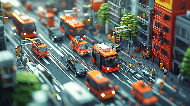 高清大图下载【趣麦麦图】迷你城市街景